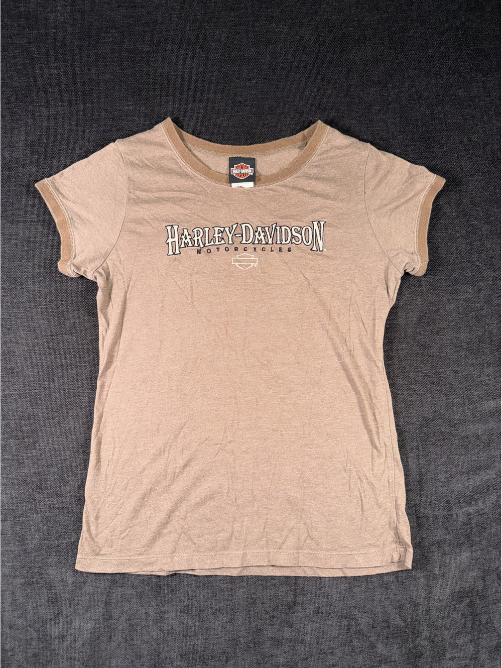 Harley-Davidson Women's Brown Short Sleeve T-Shirt Size XL
